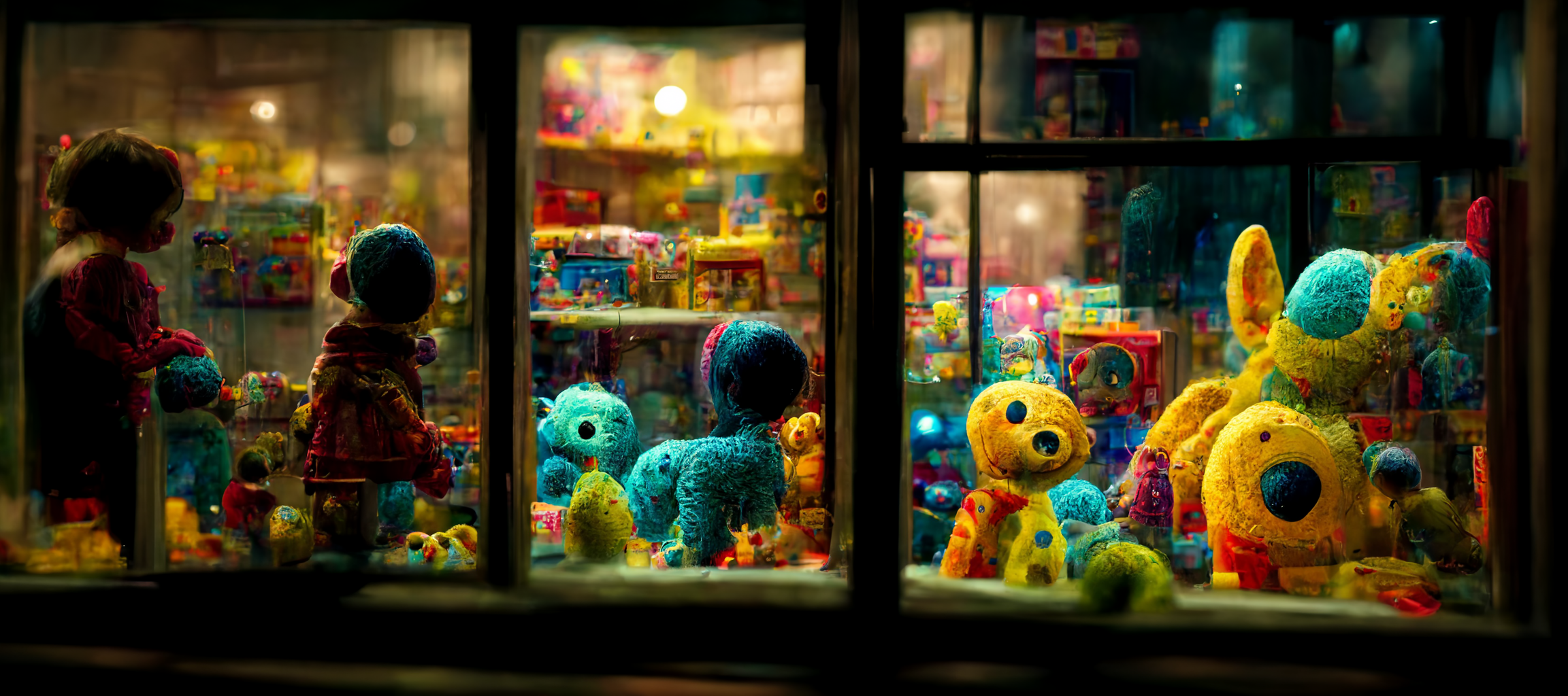 vibe_toys_looking_into_a_store_window_at_night._Children_inside_6ece32a5-6039-4611-89e0-101aa933184a