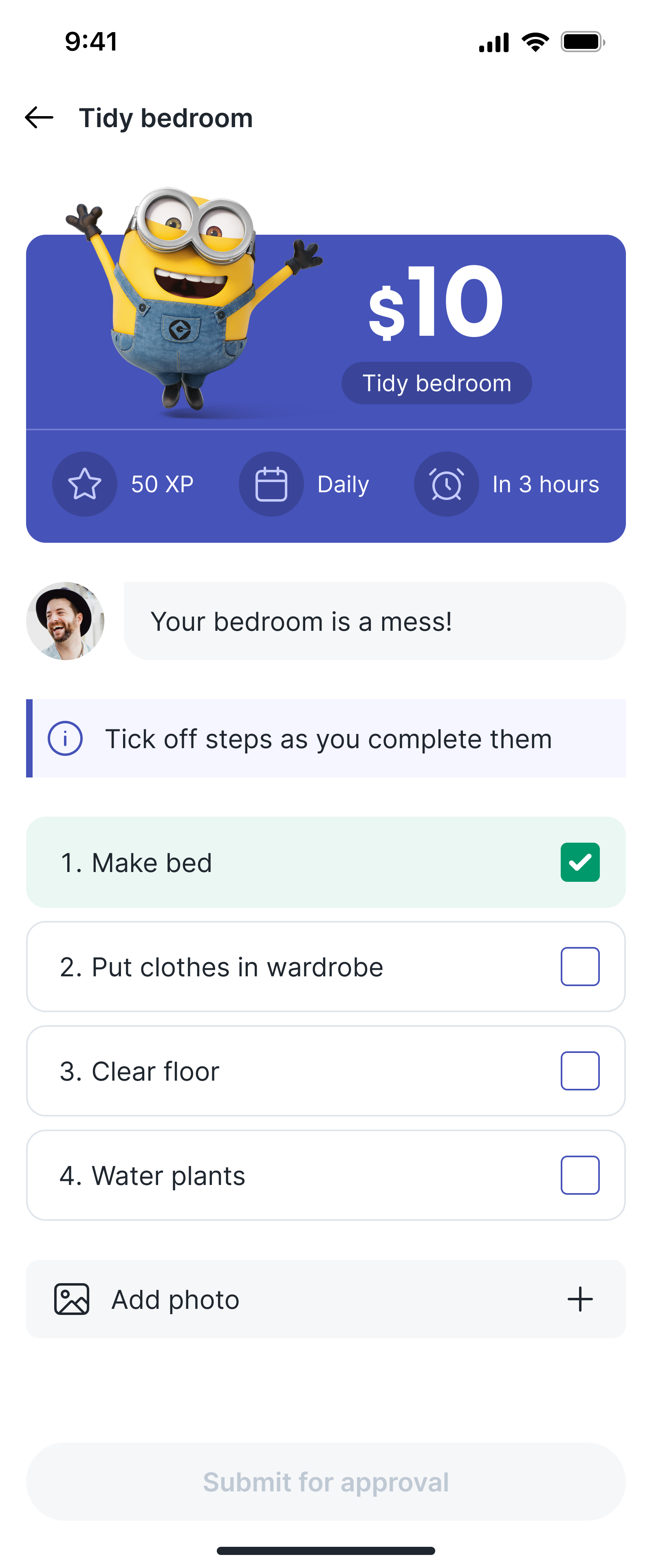 30.7.2.2 chore detail