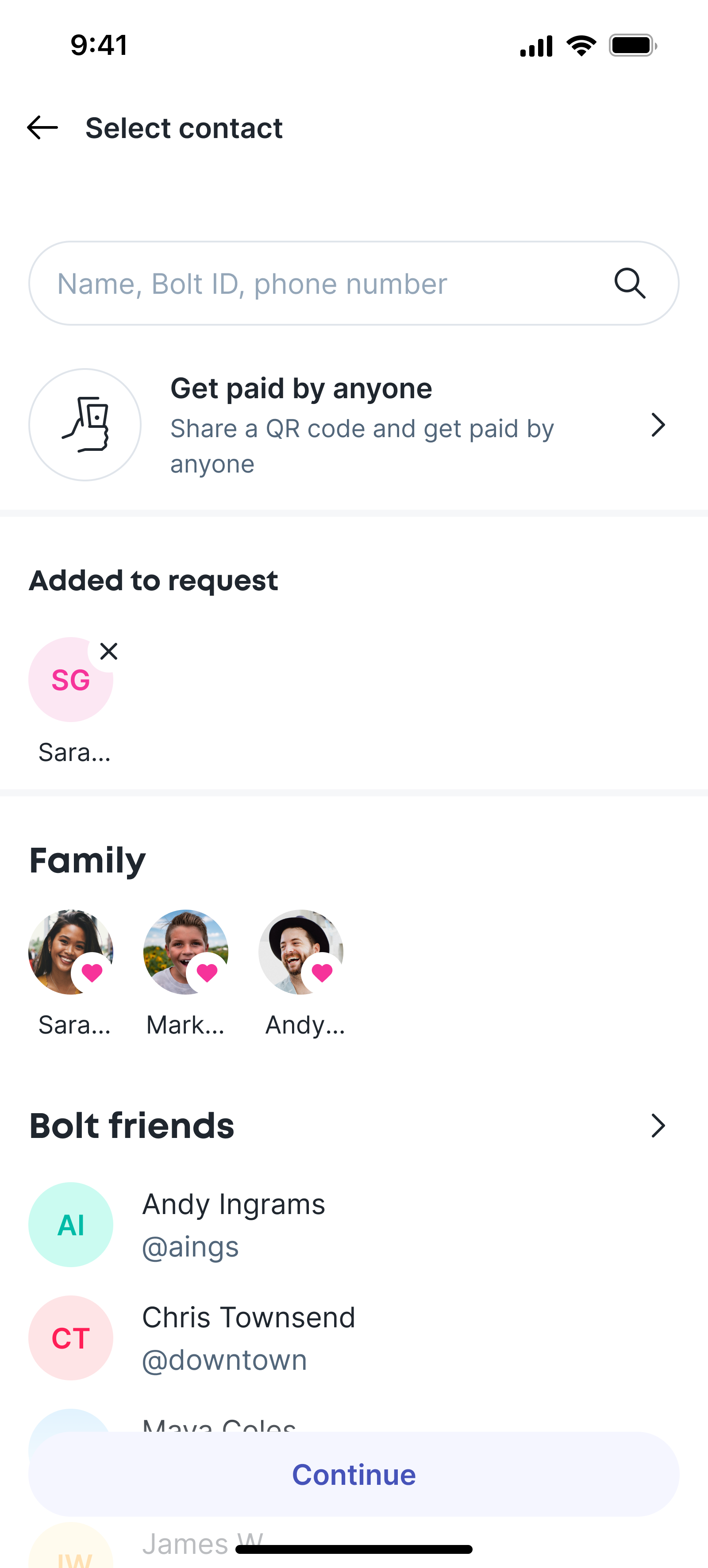 4.1.4 request money – contact added