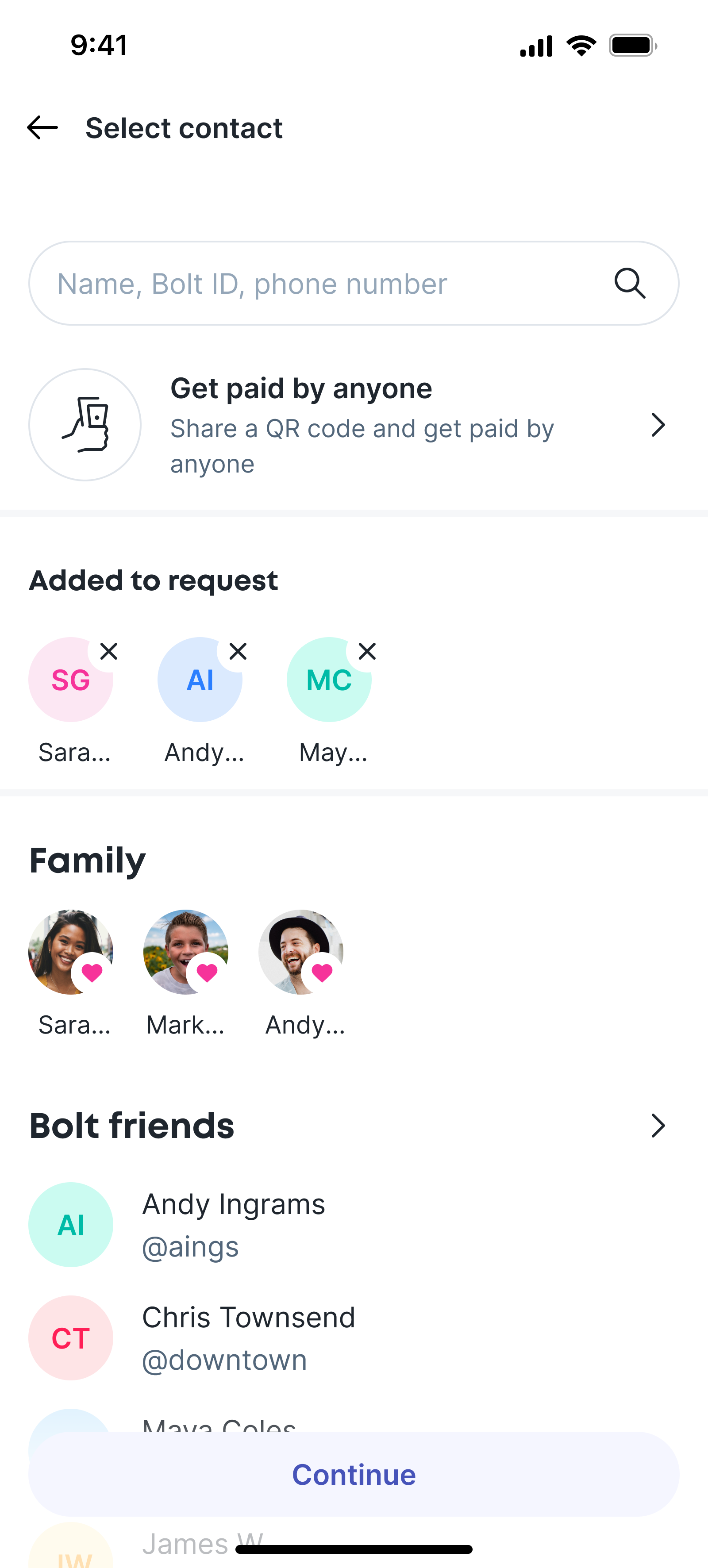 4.1.6 request money – contact added