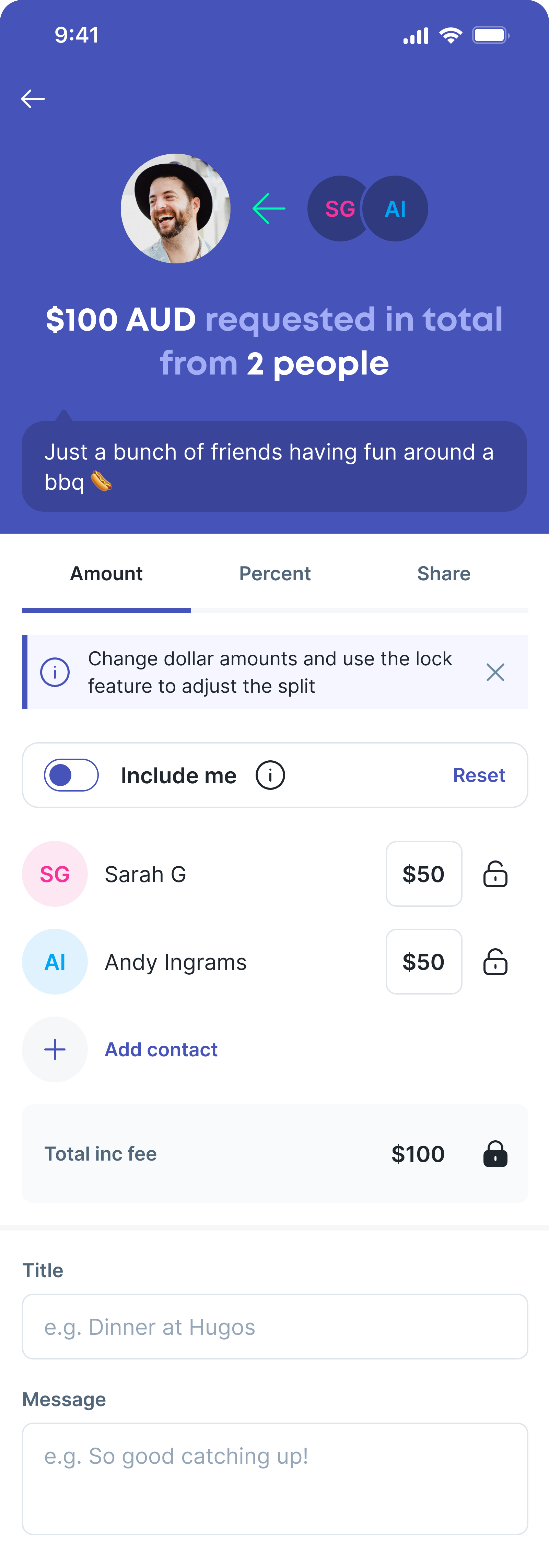 4.1.7.1 request summary – split – amount