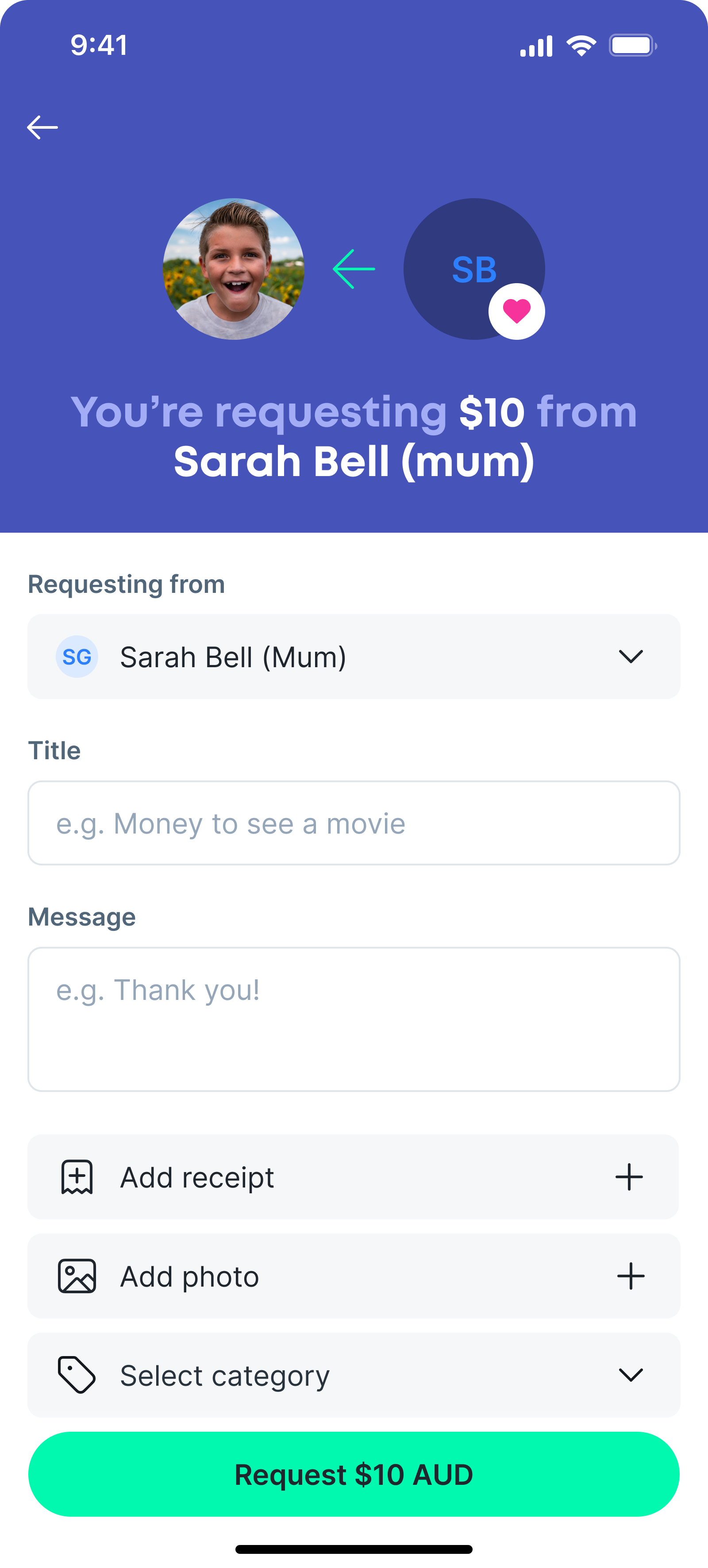 5.1.10.1 pay someone – on-platform – confirm – category
