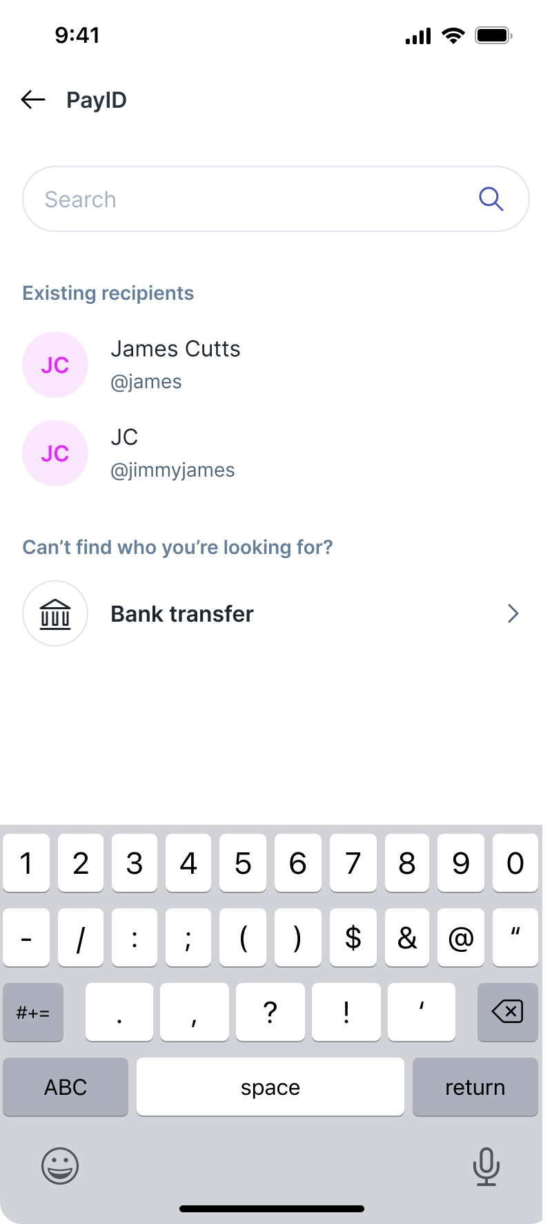 5.1.5.1.3 pay someone – payid – mobile